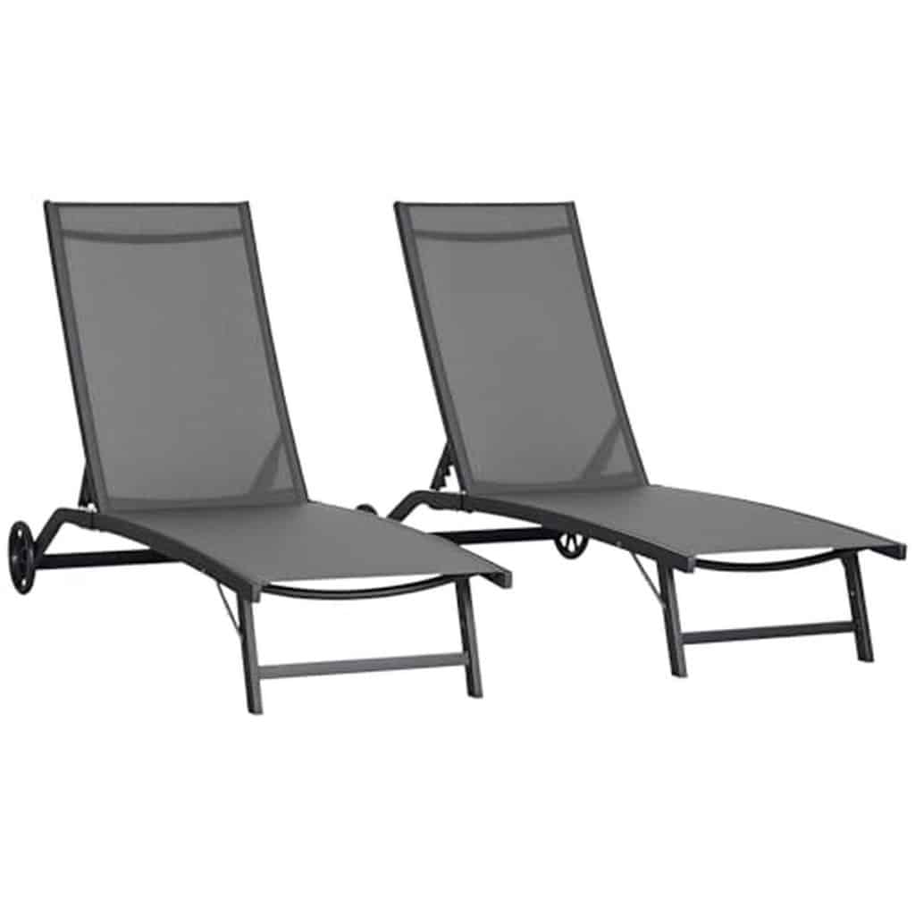 Test : bain de soleil inclinable Outsunny gris foncé