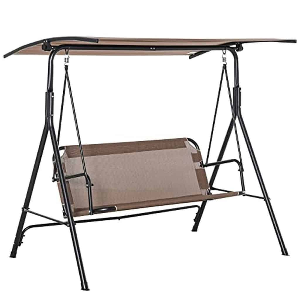 Test balancelle 3 places Outsunny avec toit pare-soleil réglable