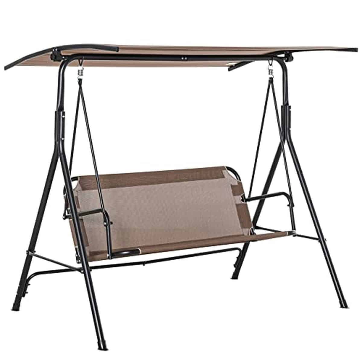 Test balancelle 3 places Outsunny avec toit pare-soleil réglable