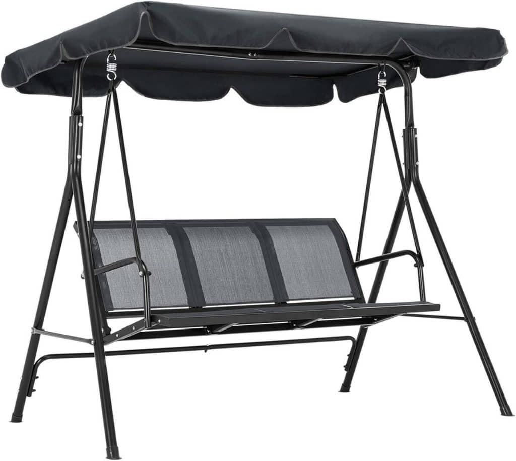 Test : balançoire de jardin M MCombo 8007EY, 3 places (gris)