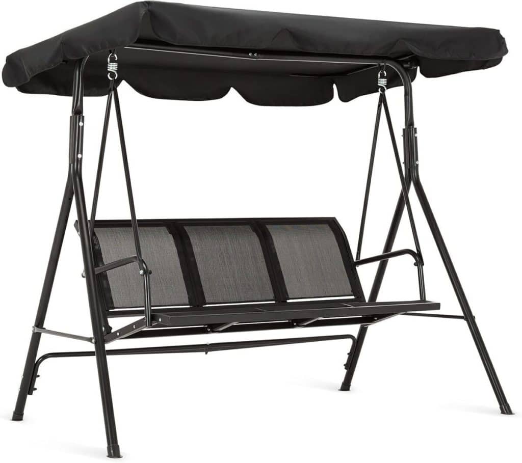 Test de la balancelle MCombo 8007 noir, 3 places