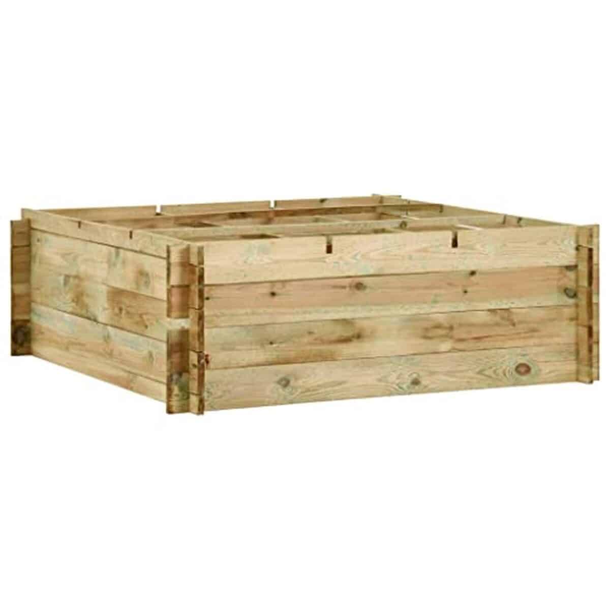 Test jardinière en bois vidaXL 120x120 cm : notre avis complet