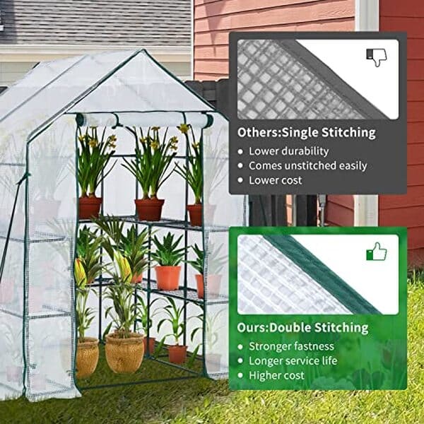 Découvrez notre test complet de la serre à l'italienne EPROSMIN 143x143x195 cm : caractéristiques, avantages et avis pour bien choisir votre serre de jardin. 
