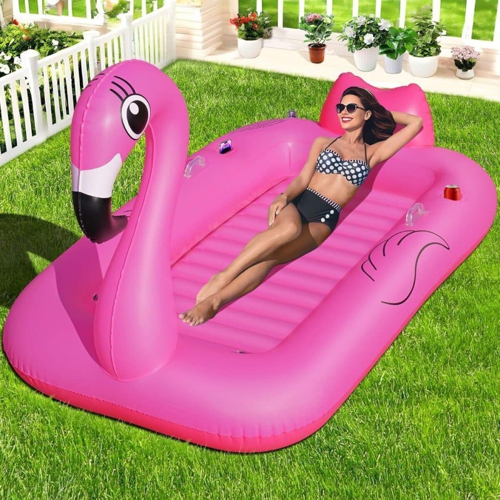 Avis sur le flotteur flamant rose : bronzage et détente assurés