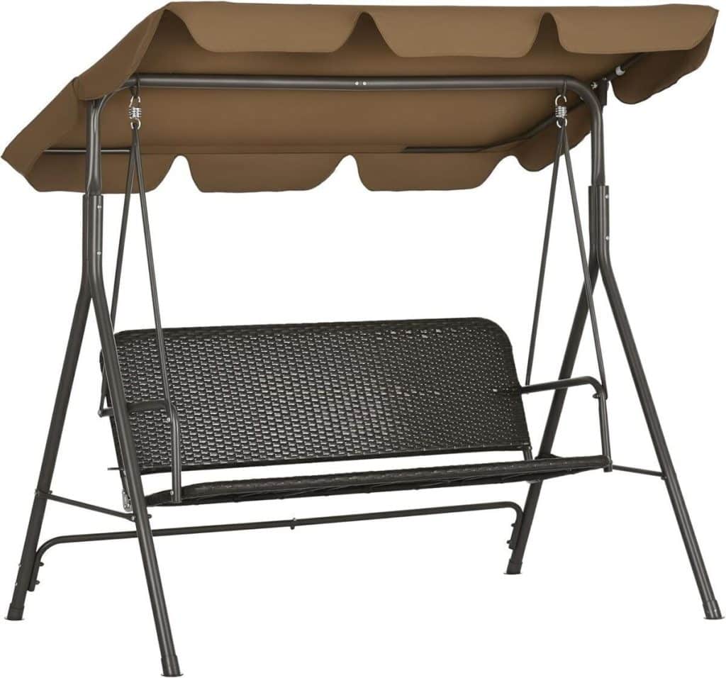 Test : balancelle Outsunny 3 places avec auvent réglable