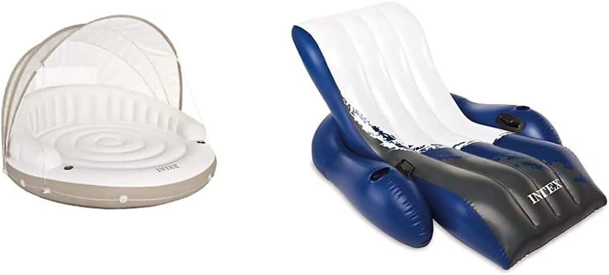 Test : chaise longue Intex lounge Caraïbes gonflable deluxe pour piscine