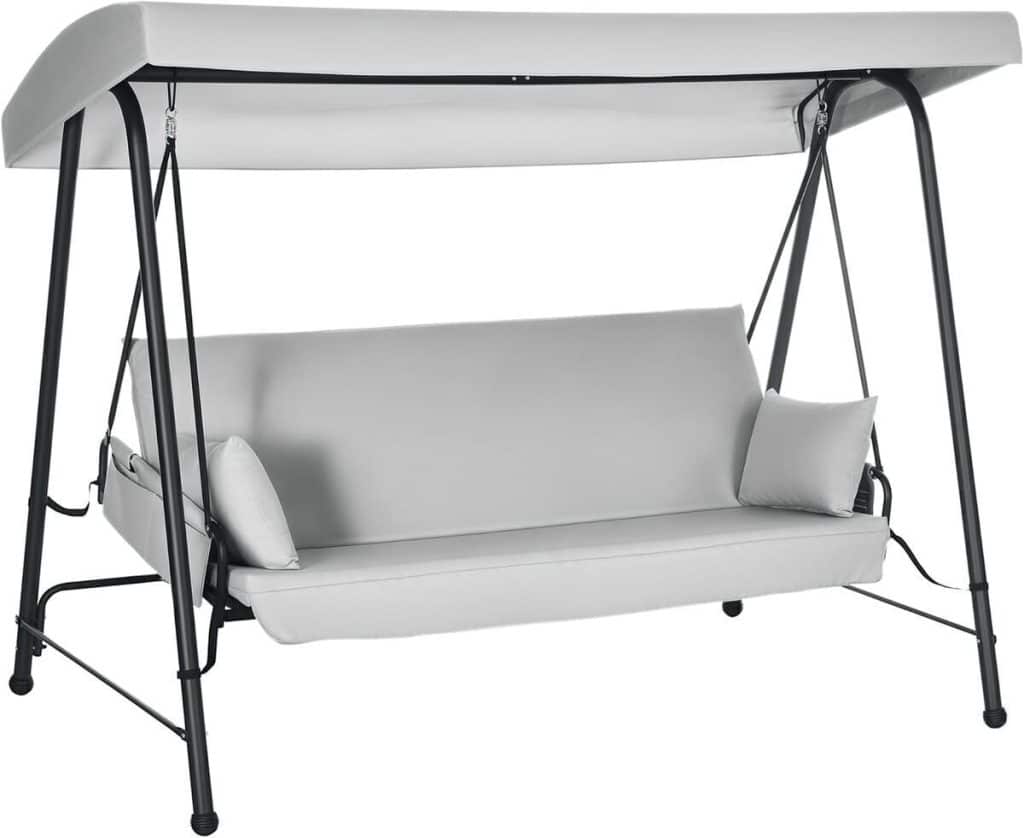 Test de la balancelle Outsunny 3 places avec toit réglable