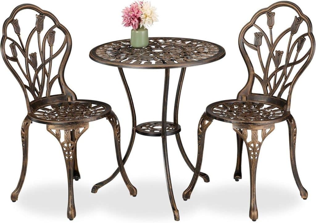 Test du salon de jardin Relaxdays : élégance en duo