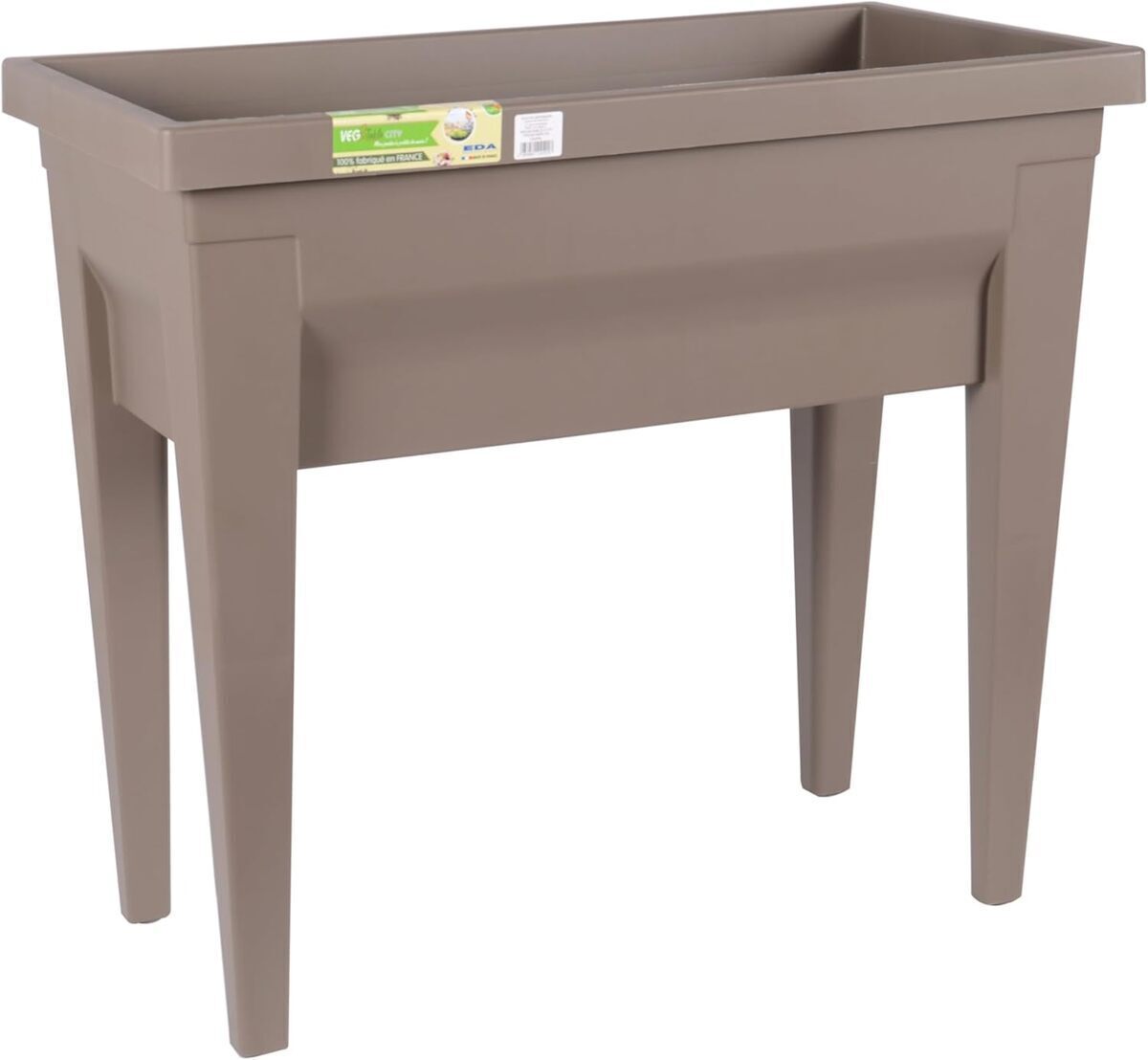 Test de l'espace potager EDA Veg&Table City 57 L : praticité et design taupe