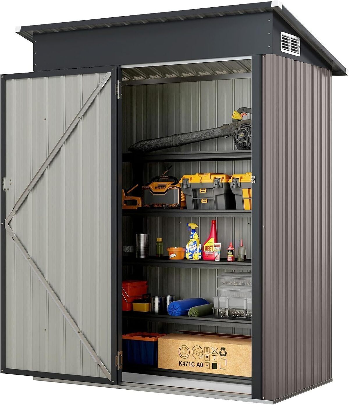Test abri de jardin Relax4Life : rangement solide en acier galvanisé