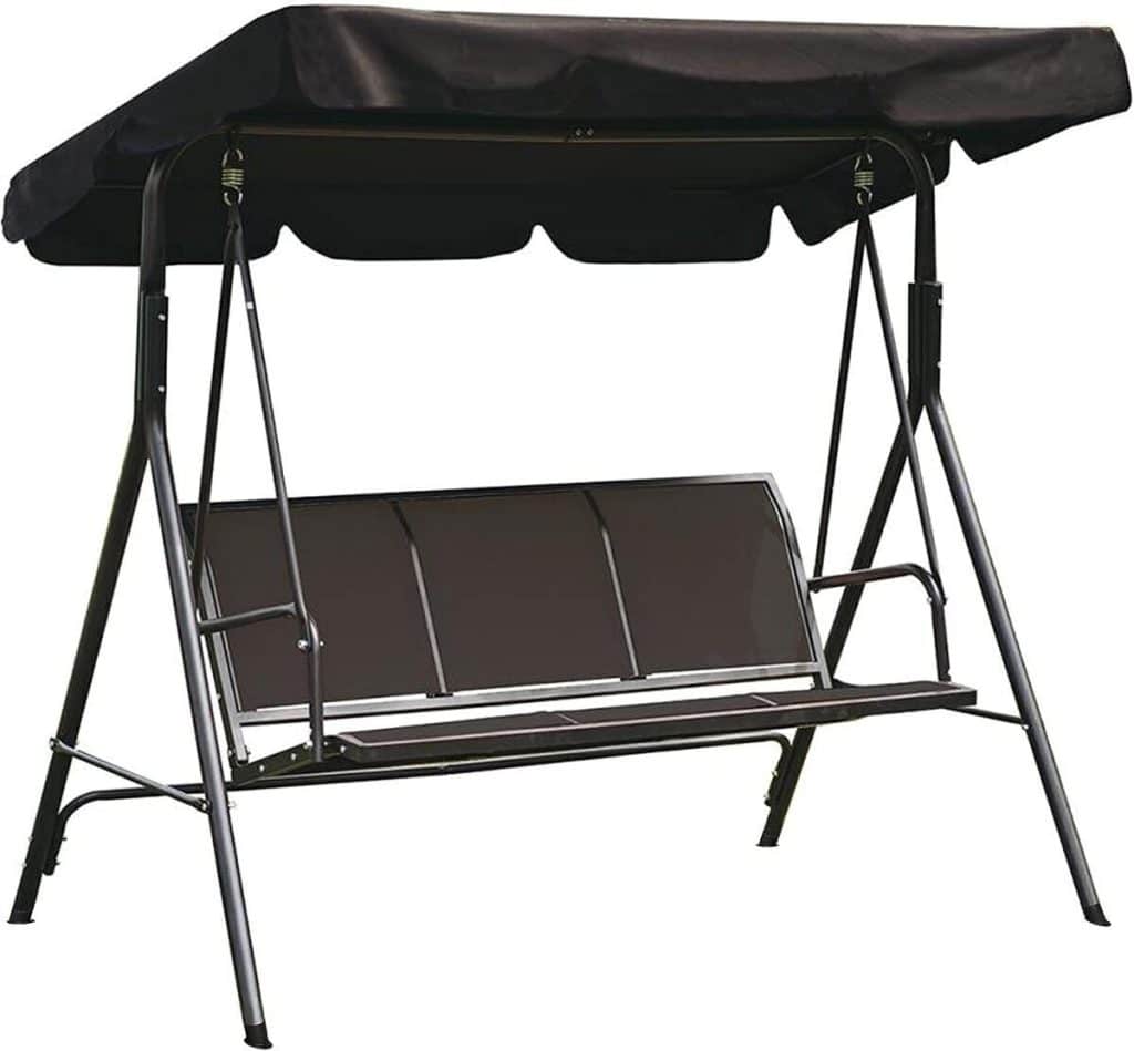 Test : balancelle Loywe 3 places, inclinaison réglable, modèle LW64S