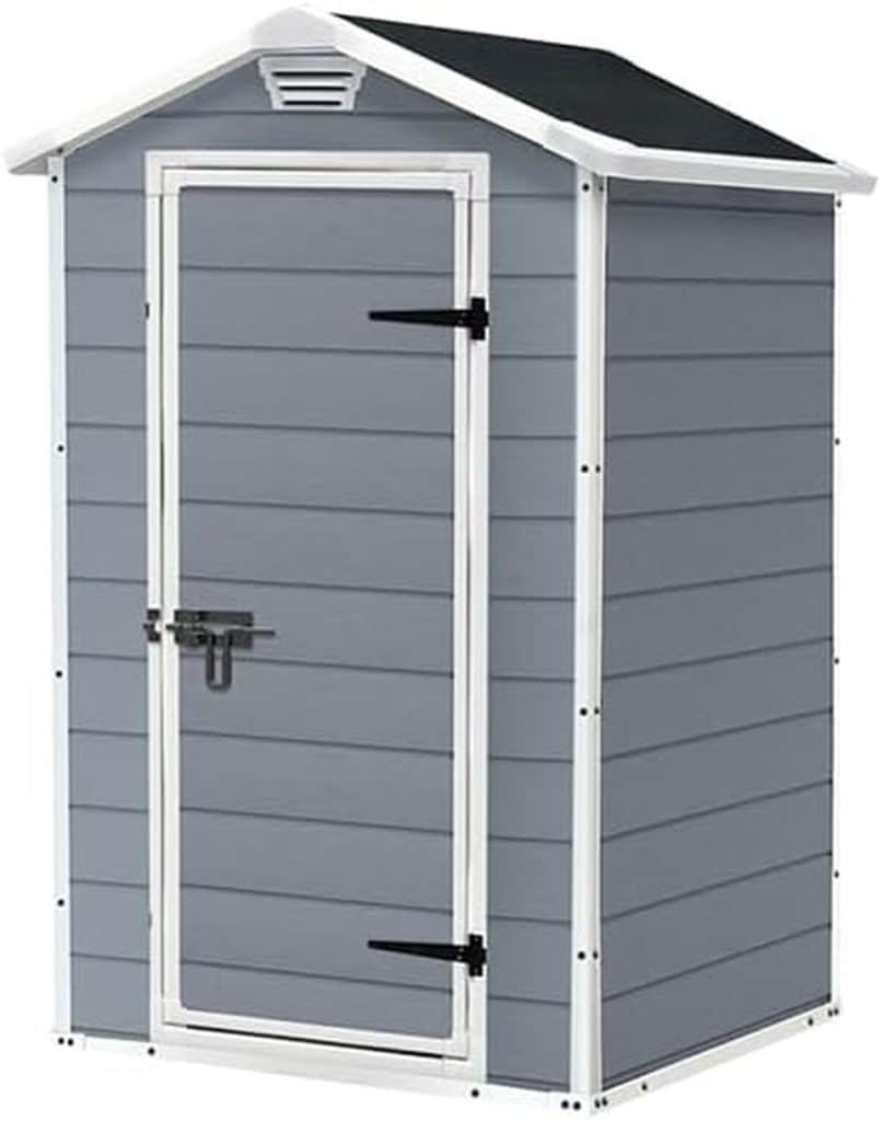 Test : abri Manor 43-1, 1 m² par Keter en gris